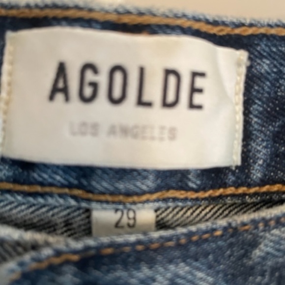 Agolde Blue Wide Leg Jeans - Picture 2 of 3